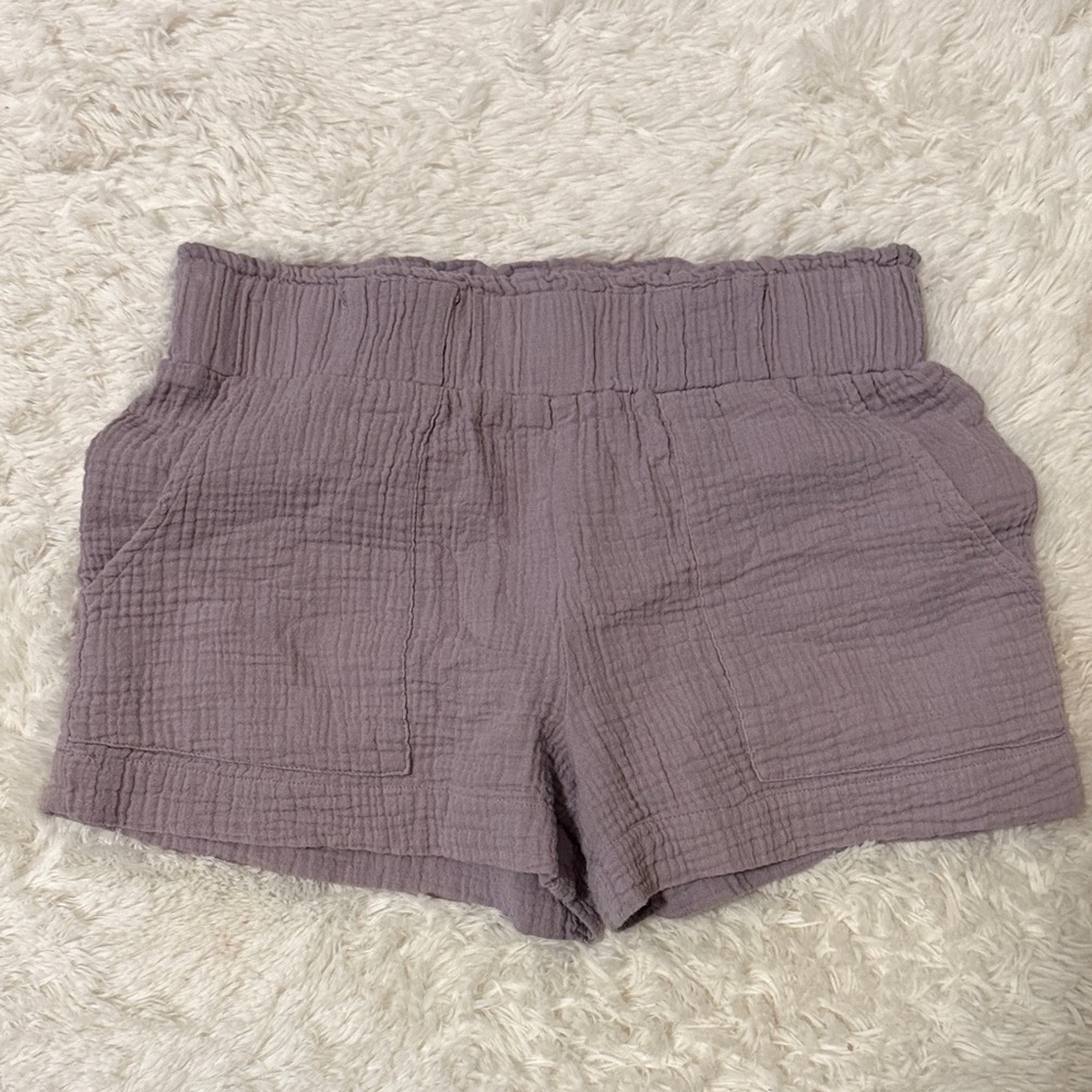 Women's Purple 💯 cotton gauze Shorts